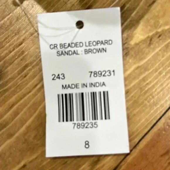 NWT BEADED LEOPARD SANDALS! Slides so cute! Casual wear - Picture 7 of 7